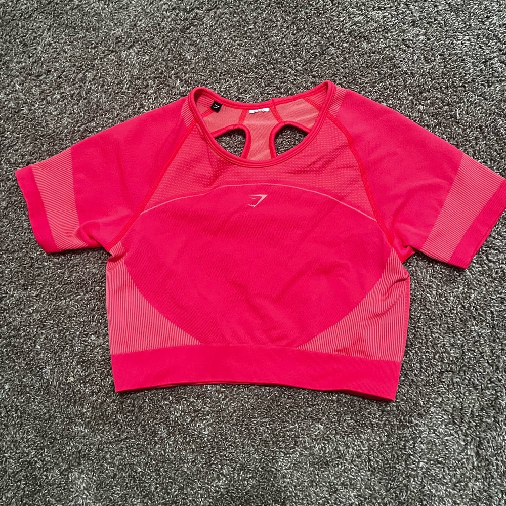 Gymshark Cropped T-Shirt w/ Back Cut Outs